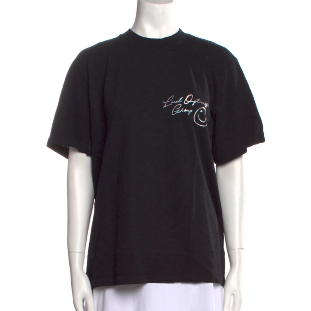 MadHappy Unisex Local Optimist Group black graphic print tee sz S unisex t-shirt